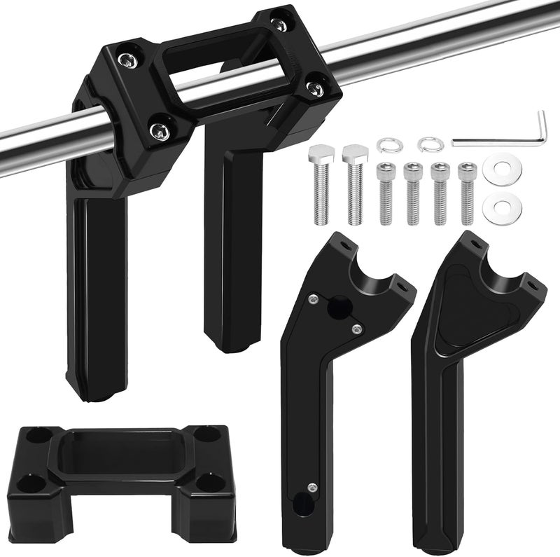 VPZMT 8‘’ Tall Handlebar Risers with 1.0" Clamping Cover Area for Harley M8 Softail Sport Glide Street Bob Lowrider ST FXST 2018-2025 Models, 1.0" Pullback - Image 2
